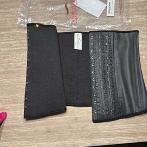 Colombian Black Waist Trainer Fajas with Hook Closures NEW